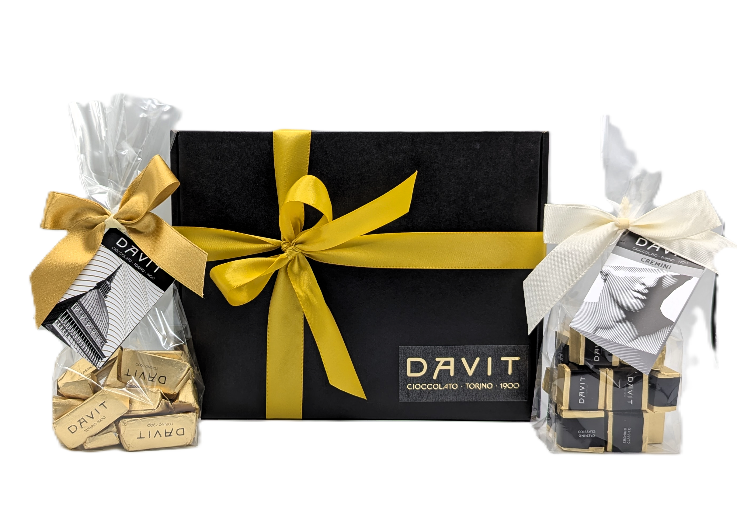 Confezione regalo aziendale DAVIT con gianduiotti e cremini
